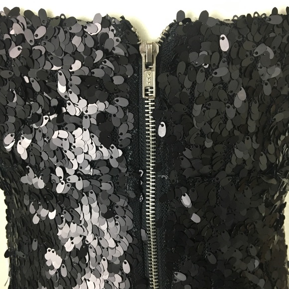 Sparkle & Fade sequin strapless zipper Mini Dress - Picture 8 of 8